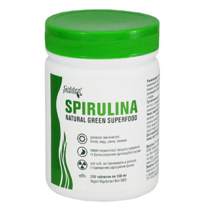 Світлина Спіруліна (Spirulina) таблетки 500 мг №200